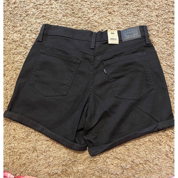 Levi's Women's Mid-Length Black Denim Jean Shorts, Size 30 - Picture 4 of 10